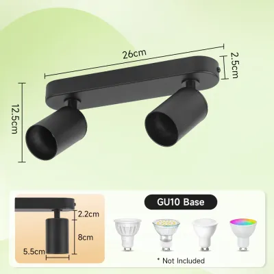 CHENBEN GU10 Ceiling Spotlight Led Tricolor Track Lights Replaceable Bulb Down Lamp for Home Shop Dining Room Office Ceiling Light