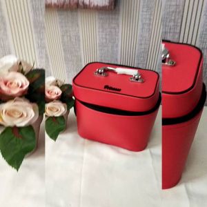 Pouch Makeup basic merah/ tas kosmetik/ makeup box