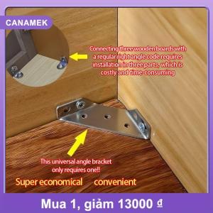 【CANAMEK】 10Pcs Phổ Đồ Nội Thất Góc Kết Nối Thép Không Gỉ Góc Brace Nhiệm Vụ Nặng Nề Góc Kệ Chân Đế Cho Gỗ