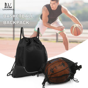 LouisWill Drawstring Backpack Bag Outdoor Waterproof Gym Backpack Basketball Backpack Sports Yoga Gym Swim Bag Nylon Fiber String Backpack for Kids Men Women