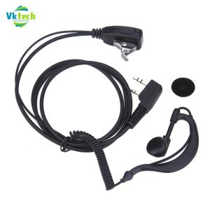 Vodool 2 PIN Earpiece Headset PTT MIC Walkie Talkie Earbud 1M Walkie Talkie Headphone for Baofeng UV5R BF-480/490/320/V6