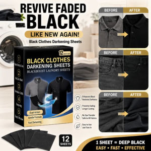 Black Clothes Dye Sheets Fabric Colour Restorer Sheets Black Laundry Dye Paper Restore Faded Black Clothes Household Garment Colour Reviver