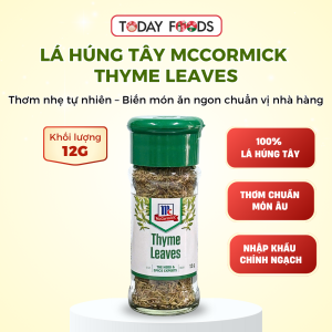 Lá húng tây McCormick Thyme Leaves 12G – gia vị thảo mộc rắc pizza pasta thơm ngon