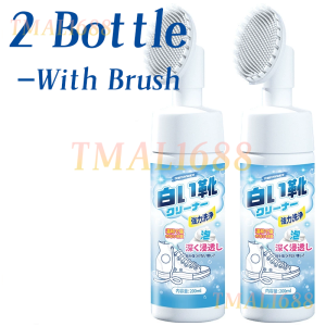 [✅SG Ready Stock] Japan Waterless Shoe Cleaner With Brush-White Shoes Sneaker Foam Cleaner For All Materials 200ml 鞋子清洁剂