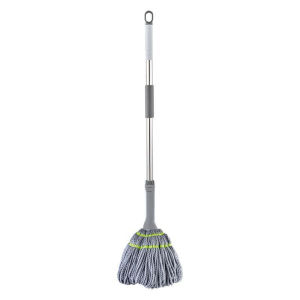 Hands-Free Wringing Mop with Microfiber HeadStainless Steel Handle.Home Floor Cleaning for HardwoodTileLaminate Floor