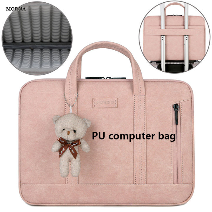 MORNA Laptop Bag 13 14 15 Inch Handbag Women Notebook Bag for Macbook Pro  Air 13 Case Xiaomi Asus PU Leather Luxury Computer Bag Lazada PH