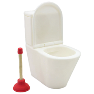 Realistic Doll House Toilet Drainer Model 1/12 Scale Miniature Bathroom Accessory With Detail Design For Kid Pretend Play