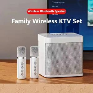 BAFOVY Speaker Bluetooth Portable Karaoke with Wireless Microphone - WJ-A826 - White