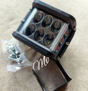 Lampu sorot/tembak 4611 protaper KOTAK 6 Led + strobo MERAH BIRU