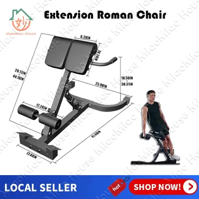 Multi Functional Bench for Full All-in-One Body Workout Hyper Back Extension Roman Chair Adjustable