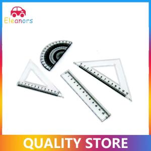 [Eleanor] 4 cái 1:12 Dollhouse thu nhỏ Cai Trị thước đo tam giác thước đo Công cụ vẽ mô hình nhà búp bê phụ kiện