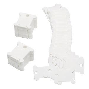 Kirilgu 200PCS Cardboard Floss Bobbins - Thread Holders for Cross Stitch & Embroidery Z5Q1T