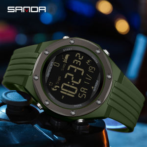 SANDA Brand Top Luxury Fashion Sports Mens Digital Watches Complete Calendar Waterproof Simple Casual Watches