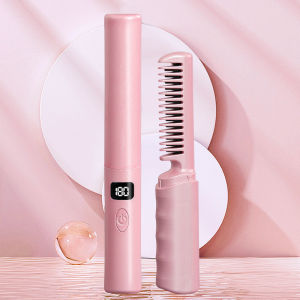 ✨ Rechargeable Comb / Wireless Hair Straightening Comb / Styling Comb For Home & Travel / Portable Hair Comb / Anti-frizz Rechargeable Comb / Ceramic Comb  Digital Display Wireless Hair Straightening Comb
