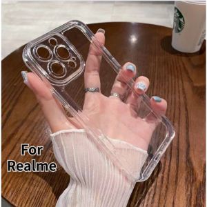 Realme GT Neo 3 Neo 5 XT X2 9 Pro Plus V11 Luxury Transparent Phone Case Shockproof Soft TPU Cover