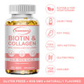 Xemenry Biotin & Collagen 4000 mcg Capsules for Hair, Skin, Nails - Natural Anti-Aging Supplement, Non-GMO, Gluten-Free, 120 Capsules. 