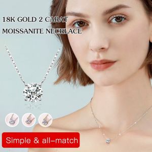 【Hot Sale】Stylish Lock Collarbone Chain with 2ct Simulated Diamond Pendant