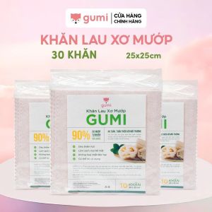 [TÚI 30 KHĂN] Khăn Lau Xơ Mướp Đa Năng GUMI. Thấm hút tốt tách dầu làm sạch bếp tất cả bề mặt