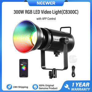 NEEWER CB300C ไฟวิดีโอ LED RGB 300Wพร้อมการควบคุมแอปฉาก17 29600Lux 2500-7500K CRI97 +