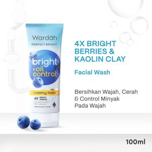 WARDAH Perfect Bright Creamy Foam Brightening + Oil Control 100ml 50ml || Facial Wash Kulit Berminyak || Sabun Cuci Muka || Facial Foam Wardah Perfect Bright Original