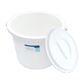 กล่องใส่ข้าวสารทรงกลมพร้อมฝาปิด KASSA HOME รุ่น JCJ-2052 ขนาด 6 กก. สีขาว. 