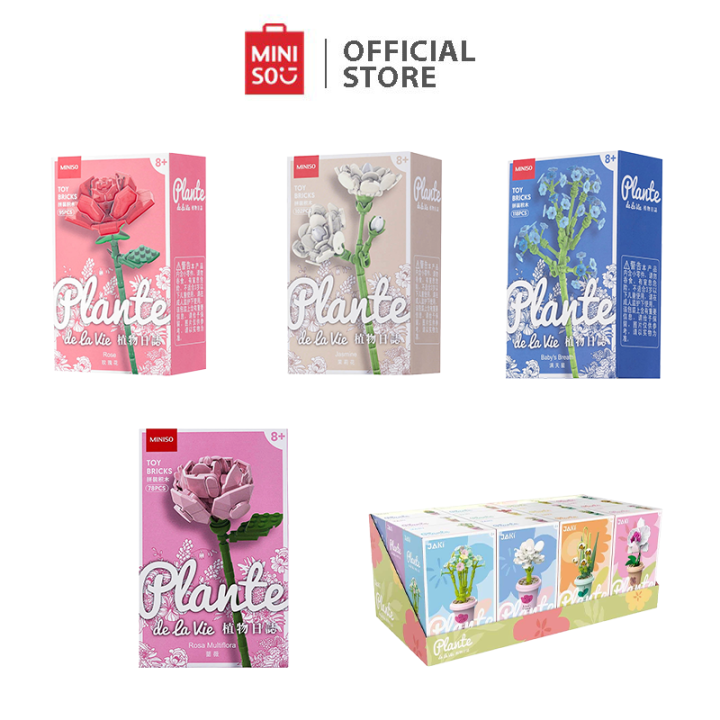 MINISO Building Blocks Rose Multiflora Rose Baby s Breath Jasmine Milk Teacup Plant Set 1 of 12 designs assorted Lazada Singapore