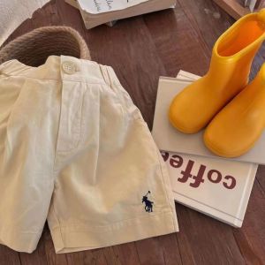 กางเกงขาสั้นเด็ก กางเกงห้าจุดหลวมฤดูร้อนของเด็กชาย กางเกงขาสั้นผ้ายืดปักลายการ์ตูนใหม่ เสื้อผ้าเด็กผู้ชาย Childrens shorts【Hippobaby20】