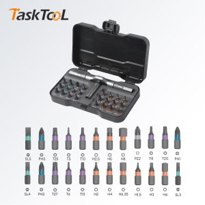 TASKTOOL 25PCS Ratchet Wrench Screwdriver Set Detachable Handle S2 Alloy Magnetic Bit Precision Repair DIY Tool Kit