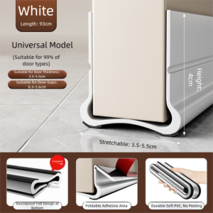SIMLIFE Door Bottom Seal Strip Weather Strip Under Door Draft Stopper Thicker Anti-Cold Gap Blocker Sealing Strip 门缝底密封条