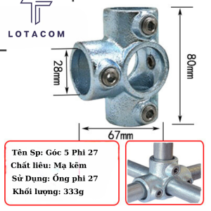 Khớp Nối Nhanh Ông Sắt Tròn Phi 27mm Siêu Nhanh Lotacom
