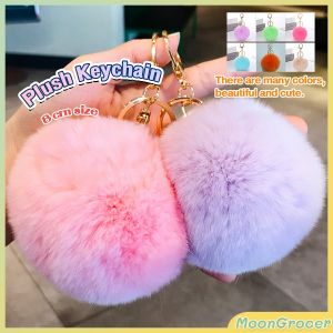 M.Grocer. Simple Versatile Plush Keychain Pendant Female Style Rex Rabbit Fur Ball Schoolbag Student Cute