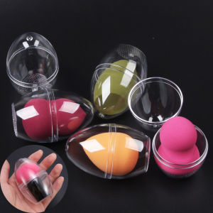 Beauty Sponge Stand Storage Case Makeup Blender Puff Holder Empty Cosmetic Egg Shaped Rack Transparent Puffs Drying Box