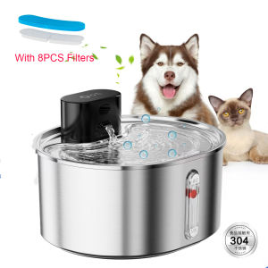 3.2L Stainless Steel Pet Water Fountain Water Dispenser Wireless Smart Sensor Cat Water Dispenser Cat Water Fountain