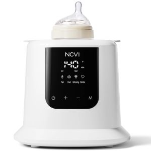 NCVI 8-in-1 Baby Bottle Warmer & Steam Sterilizer 3 Mins Fast Heat 24H Keep Warm 220V US Plug BPA Free Baby Feeding Tool