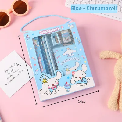 6 In 1 Stationery Set Cute Kids School Set Birthday Present Party Bag Writing Basic Tool Alat Tulis Kanak