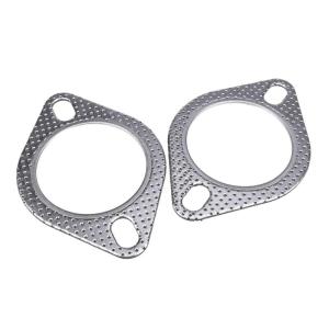 2Pcs Automotive Exhaust Gasket Universals Exhaust Pipe Gasket With Two Holes Exhaust Downpipe Flange Joint Accessories