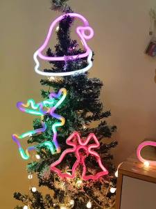90 Styles LED Neon Night Light LED Cloud Lightning Christmas tree Neon Light Wall Art Sign Night Lamp Modeling Lighting Creative Table Lamp Room Decoration Light Xmas Birthday Gift Wedding Party Wall Hanging Neon Lamp