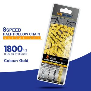 LIDIP Hybrid Cycle Durable Mountain Bike Road Bike Half Hollow Chain 8/9/10 11 speed Bicycle Chains Bicycle Parts Bike Chains Bicycle Accessories