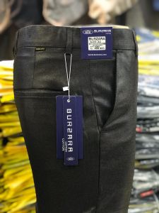 Burzara Celana Kantor Slim Fit Ankle Pants Mengkilat