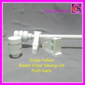 Breket Eropa Besi Gorden Single Fullset Minimalis Tabung List Batang Garis dan Ulir