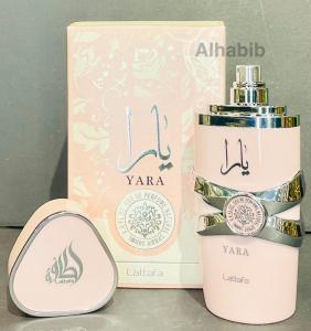 Original Yara Pink & Yara Candy Perfumes 100ML by Lattafa elegant Amber Vanilla fragrance playful and sweet fragrance is a playful and sweet fragrance. features top notes of green mandarin and blackcurrant a heart of strawberry fizz candy.