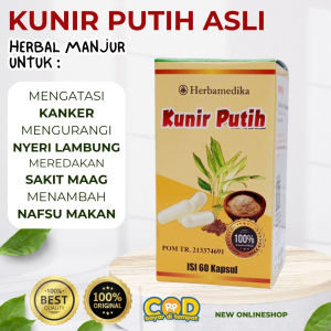 Kunyit Putih atau Kunir Putih Asli Obat lambung Kista dan Benjolan - Kapsul Kunir Putih isi 60