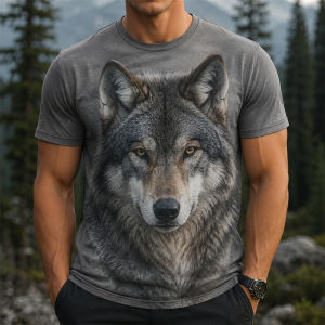 [Local Stock] HBESTY  Funny Elephant Graphic Print T Shirt For Men Round Neck Short Sleeve Casual Animal Pattern Streetwear Fashion Leisure Tee Top