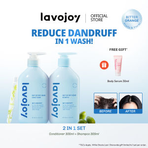 [Bundle] lavojoy Out Of My Head Shampoo 300ml + Conditioner 300ml | Anti-Dandruff | Anti-Itching | Nourishing | Maintain Freshness | Bebas Gatal & Kelemumur