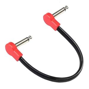 Guitar Effect Pedal Cables 15/20cm 1/4 Plug Wire Right Angle Patch Cable Musical Instruments Patch Cord Noiseless Cables
