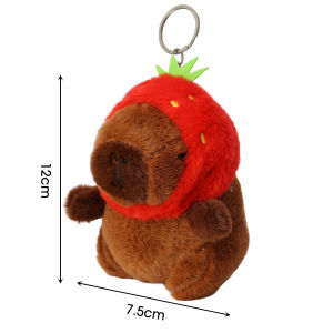 【♡Lovely girls house♡】Cartoon Plush Doll Cute Guinea Pig Keychain Bag Student Mobile Phone Decoration Girl Keychain