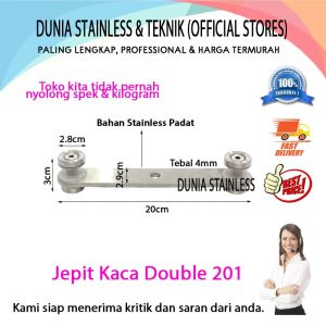 Jepit kaca double 201