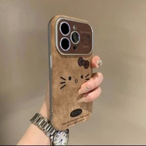 💗สายคล้องคอแมวน่ารักแบบปรับได้สำหรับ16promax เคสโทรศัพท์ iPhone 16pro 15pro ฤดูใบไม้ร่วงและฤดูหนาวการ์ตูน14Promax 13ผู้หญิง12เคสป้องกัน15