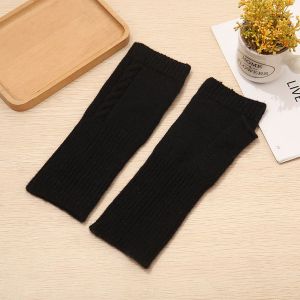 JITEN Ngón tay sương Thoải mái Xoắn Len giả Mùa đông Đan móc Găng tay dệt kim Hàn Quốc Ủ ấm cánh tay cho nữ Găng tay cụt ngón Găng tay