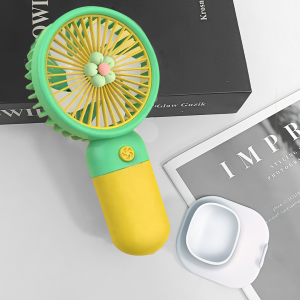 Kipas Angin Mini Genggam Portable Dengan Stand Holder Motif Lucu HM052 -BE
